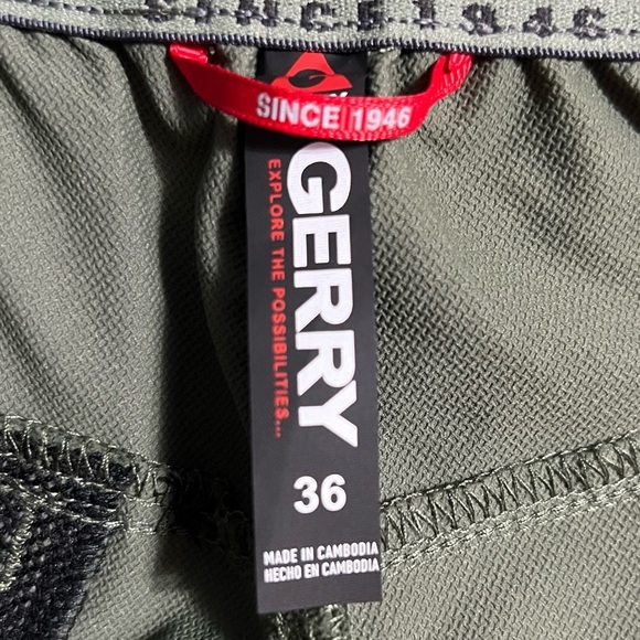 Gerry Tech Short 36 Green Stretch UV Protection Multi-Pocketed Outdoors NWT - Picture 10 of 12